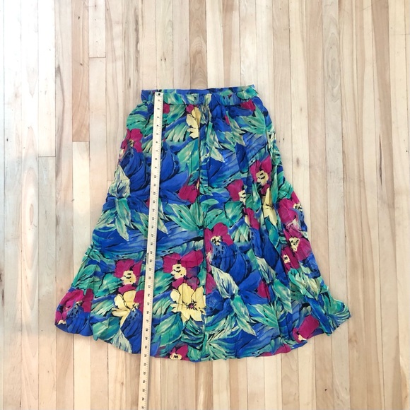 Skirt VTG 90´s colorful Hawaiian floral print - Picture 6 of 6